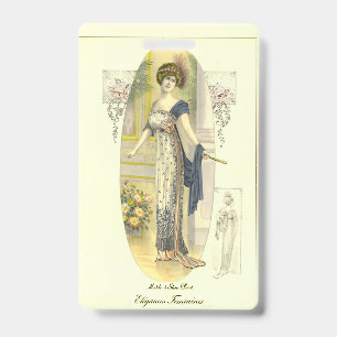 An elegant Fashion Plate Personalised Bookmark  ID Badge
