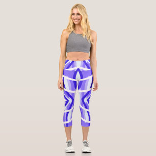 An elegant multicolor all over fabric pattern  cap capri leggings