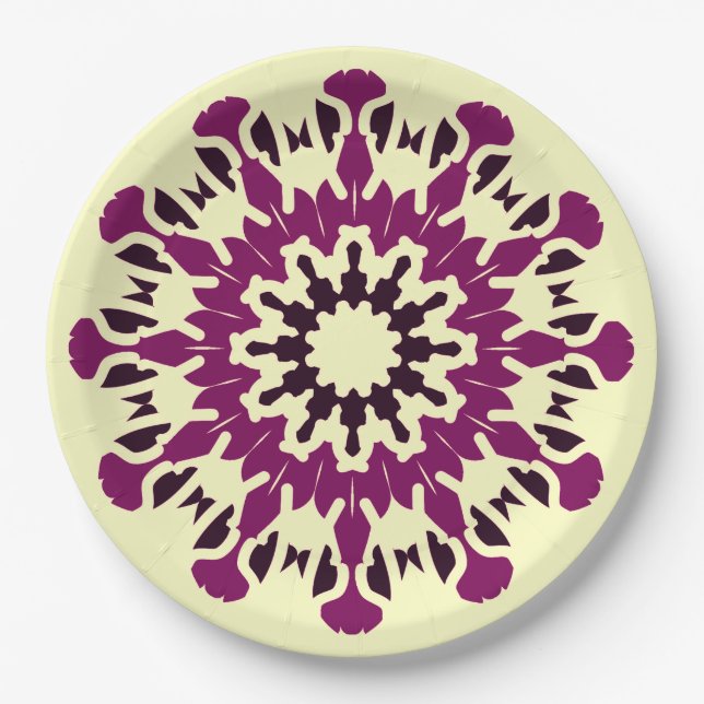 An elegant multiple colour classic design  paper p paper plate (Front)