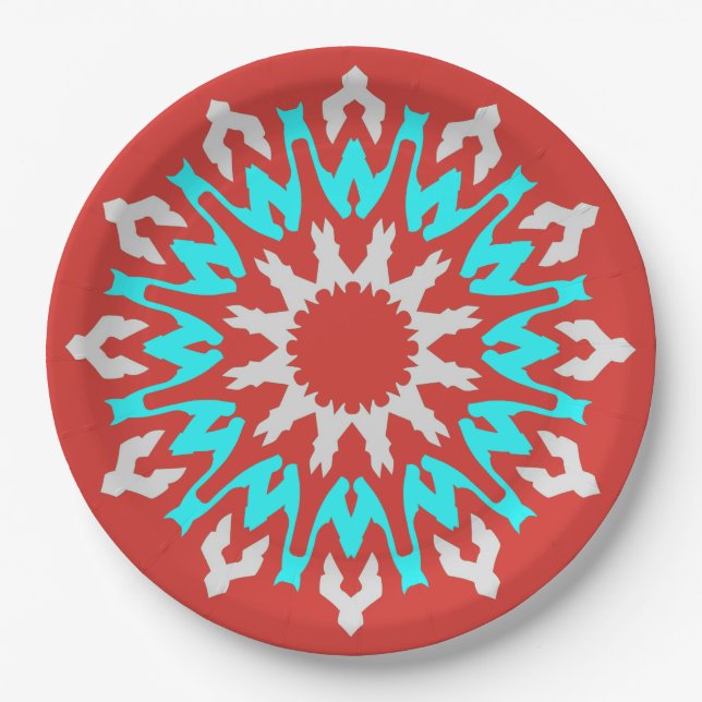 An elegant multiple colour classic design  paper p plate (Front)