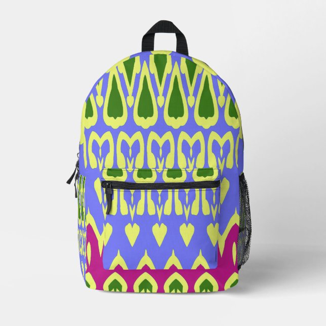 An elegant multiple colour classic design  printed backpack (Front)