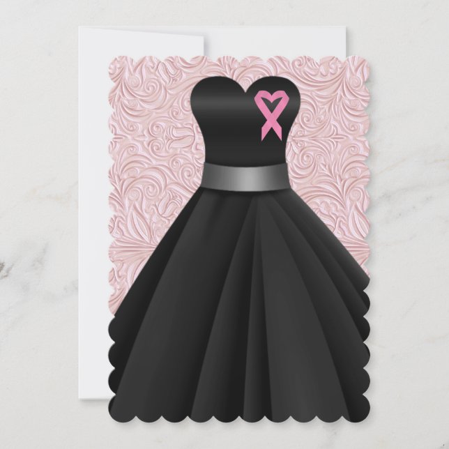 An Elegant Pink Ribbon / Other Occasion Invitation (Front)