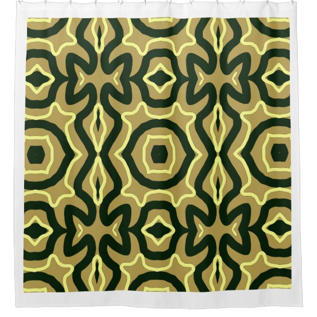 An elegant seamless multicolor classic design  sho shower curtain (Front)