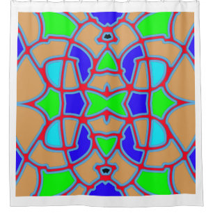 An elegant seamless multicolor classic design  sho shower curtain