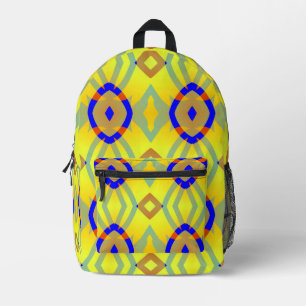 An elegant vibrant multicolor classic design printed backpack