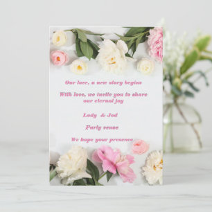 An elegant wedding invitation for flower lovers