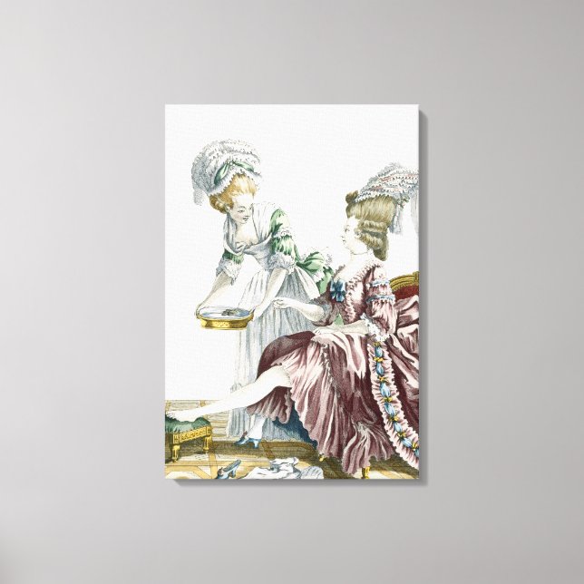 An Elegant Woman Washing her Feet, plate 32 from ' Canvas Print (Front)
