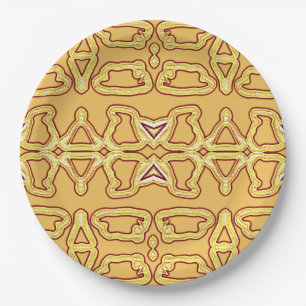 An elegant yellow colour classic design  paper pl plate