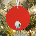 An Elephant Christmas Custom Ornament<br><div class="desc">A tiny elephant custom Christmas ornament.  You can purchase as is or change the message on the back to anything you like.</div>