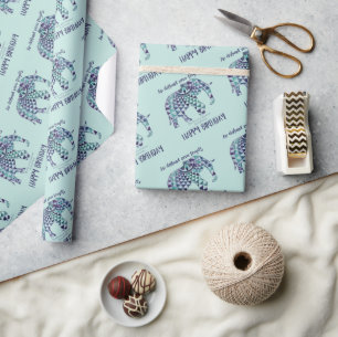 An Elephant Never Forgets - Birthday Card 3 Wrapping Paper