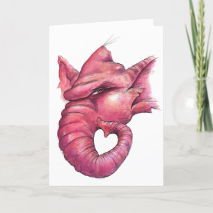 An Elephant Never Forgets Valentine's Day! Card