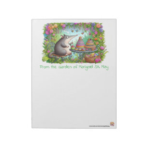 An Elephant Shrew in the Secret Garden Notepad