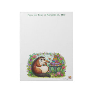 An Elephant Shrew with Dessert Notepad