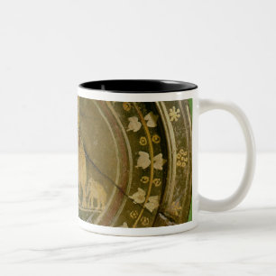 An elephant used in war against the Two-Tone coffee mug
