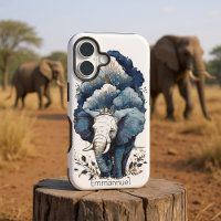 An Elephant Walks Under The Trees
