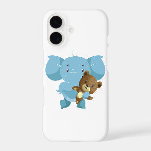 An elephant with teddy bear