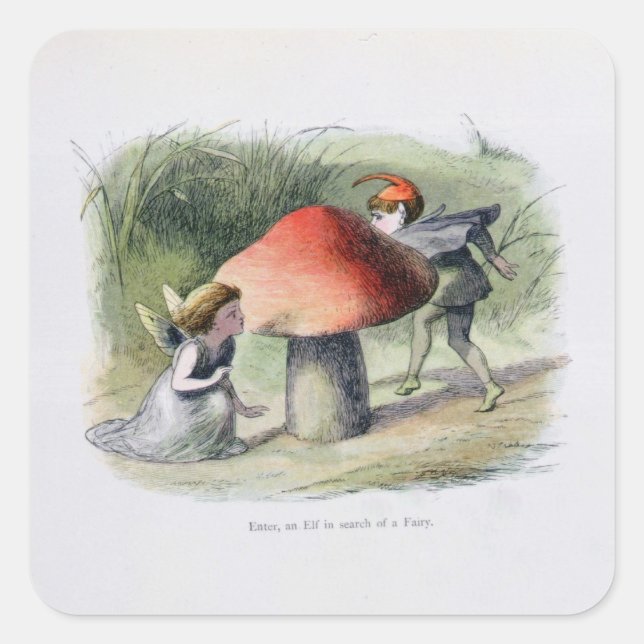 An Elf in Search of a Fairy, illustration from 'In Square Sticker (Front)