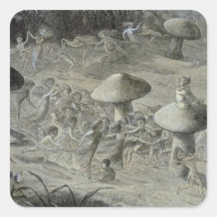 An Elfin Dance by Night, illustration from 'In Fai Square Sticker