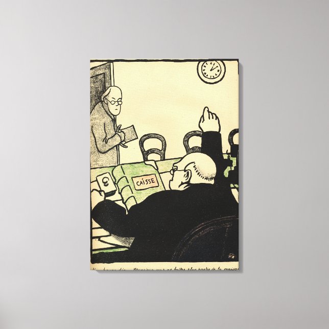 An employer sacks one of his employees canvas print (Front)