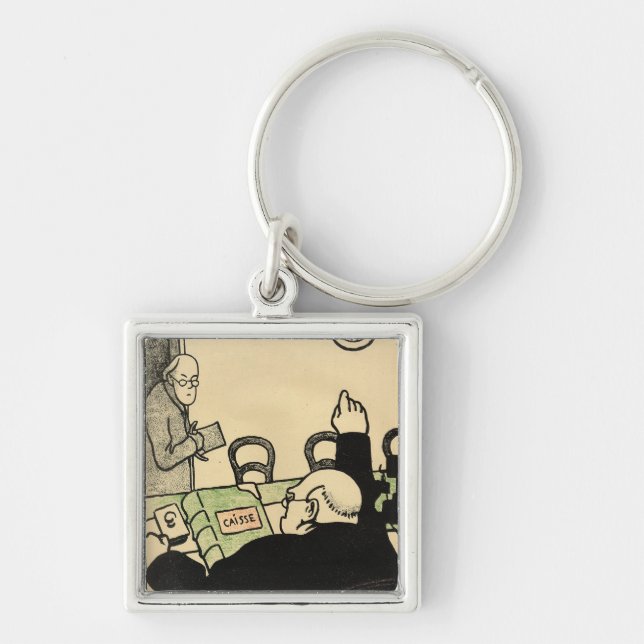 An employer sacks one of his employees key ring (Front)