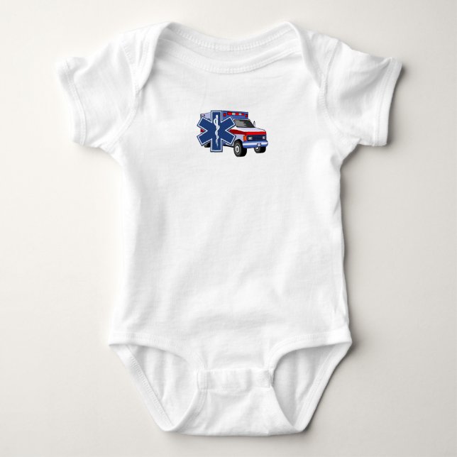 An EMS Ambulance Baby Bodysuit (Front)