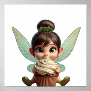 An enchanted magical little cartoon Fairy Poster