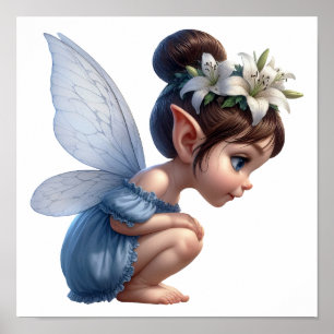 An enchanted magical little cartoon Fairy Poster