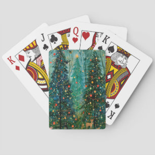 An Enchanted Storybook Christmas Forest Playing Cards