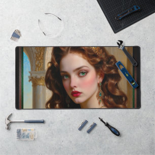 An Enchanting Portrait of The Emerald Empress Desk Mat