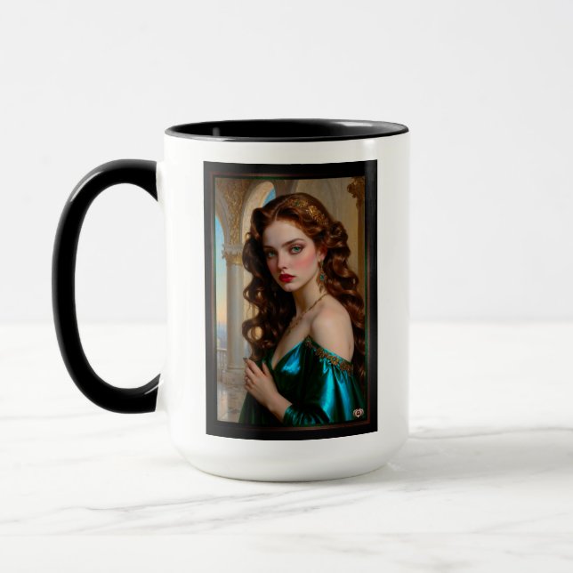 An Enchanting Portrait of The Emerald Empress Mug (Left)