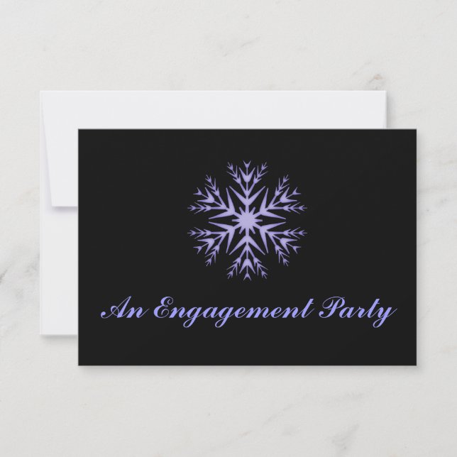 "An Engagement Party" - Winter Blue Snowflake (a) Invitation (Front)