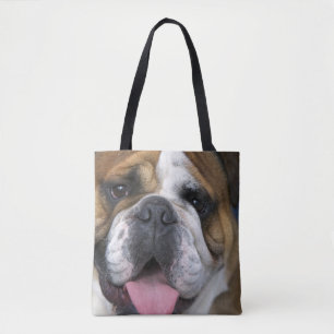 An english bulldog in Belgium Tote Bag