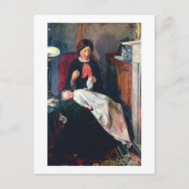 An English Fireside of 1854-5 Postcard (Front)