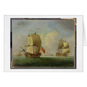 An English Sloop and a Frigate in a Light Breeze (