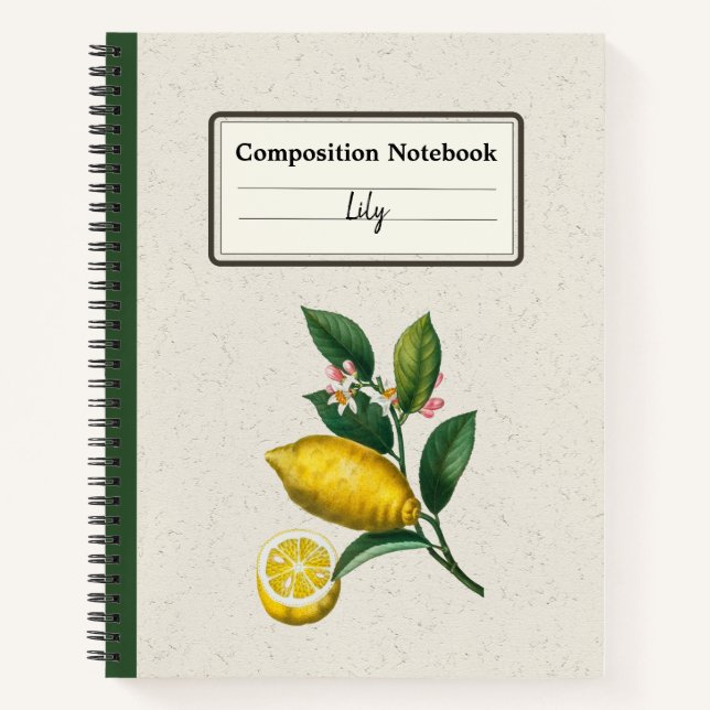 An Enlarged Version of Lemon Personalised Comp Notebook (Front)
