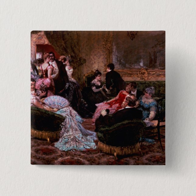 An Entertaining Evening 15 Cm Square Badge (Front)