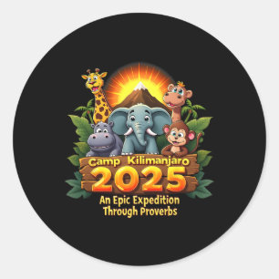 An Epic Expedition Camp Kilimanjaro Vbs 2025 Chris Classic Round Sticker