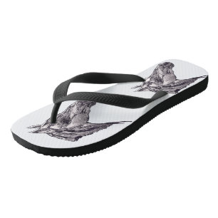 An equine beauty card flip flops