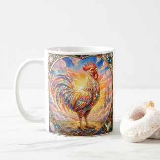 An ethereal rooster1 coffee mug