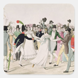 An Evening at the Tuileries in July 1815 Square Sticker