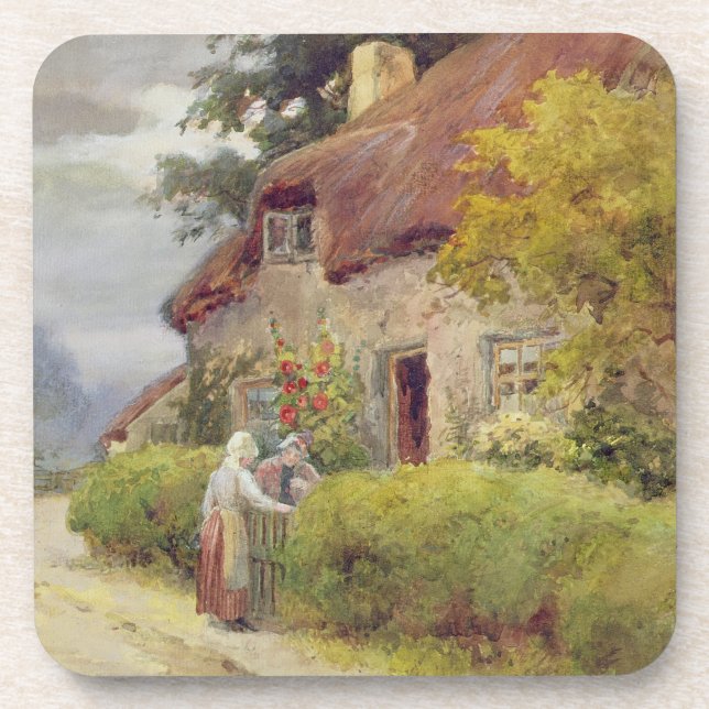 An evening gossip coaster (Front)
