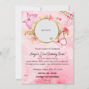 An Evening of Celebration"Birthday Invitation