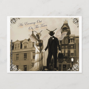 An Evening Out on The Town postcard