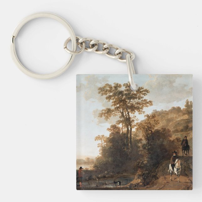 An Evening Ride near a River Aelbert Cuyp   Key Ring (Front)