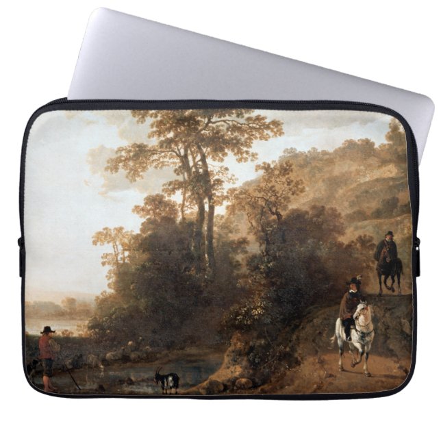 An Evening Ride near a River Aelbert Cuyp   Laptop Sleeve (Front)
