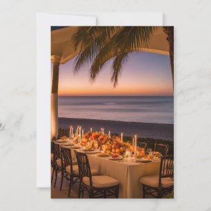 An Evening Tropical Thanksgiving Feast Invitation
