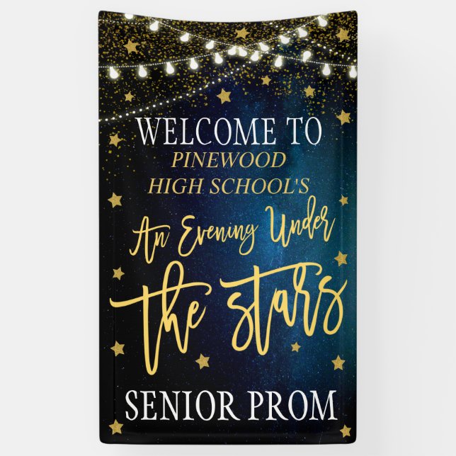 An Evening Under the Stars Dance Prom Banner (Vertical)