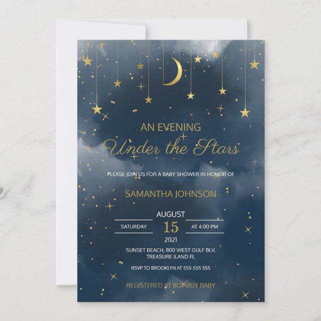 An Evening Under the Stars Invitation (Front)