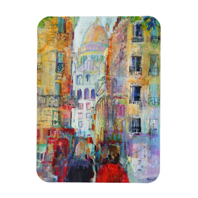 An Evening Walk to Sacre Coeur Magnet (Vertical)
