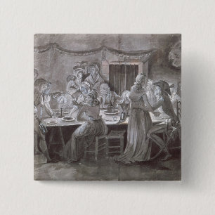 An Evening Wedding Meal 15 Cm Square Badge